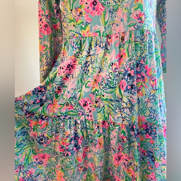 Lilly Pulitzer Dress 💯 Cotton Bright Colors Size Medium - Picture 3 of 4